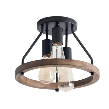 3-Light Semi Flush Mount Ceiling Light Fixture