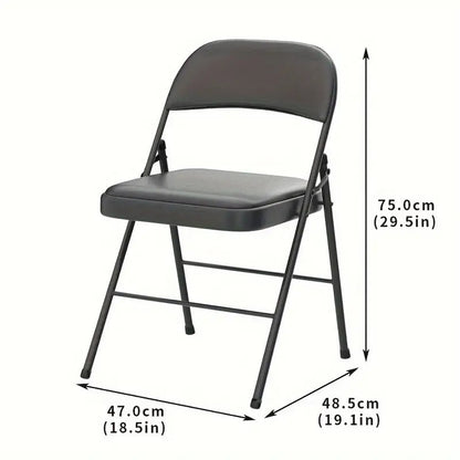 Folding Chair with Cushion Backrest