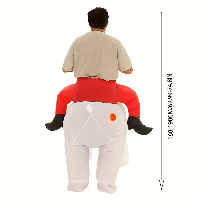 White Bear Inflatable Costume Adult Unisex