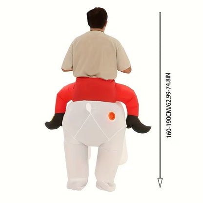 White Bear Inflatable Costume Adult Unisex