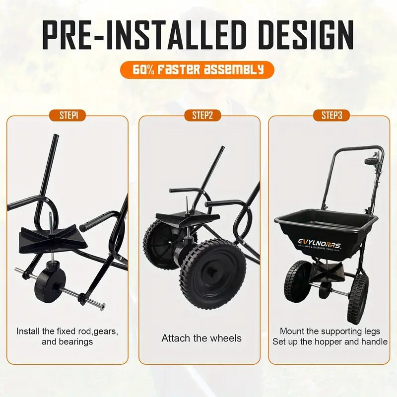 Broadcast Seed Spreader Walk-Behind Fertilizer