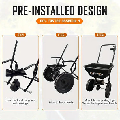 Broadcast Seed Spreader Walk-Behind Fertilizer