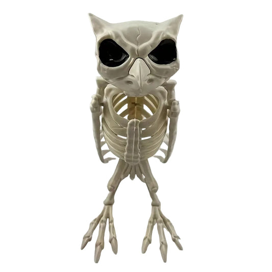 Halloween Owl Skeleton Outdoor Statue Yard Decor