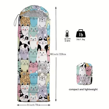 Cat Camping Sleeping Bag Lightweight Warm Quilt