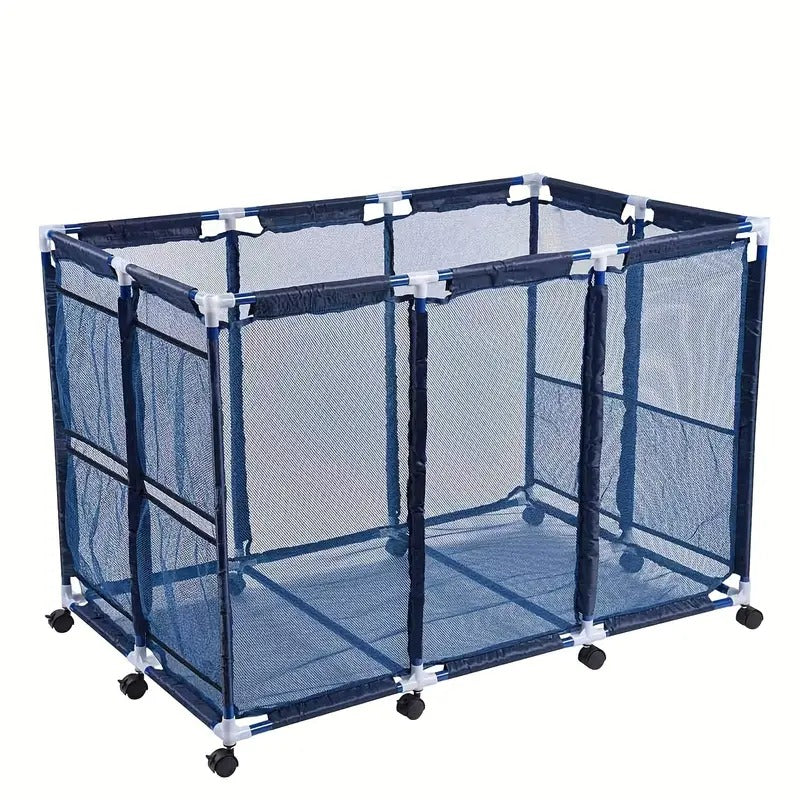 Mesh Pool Storage Organizer Cart with Wheels