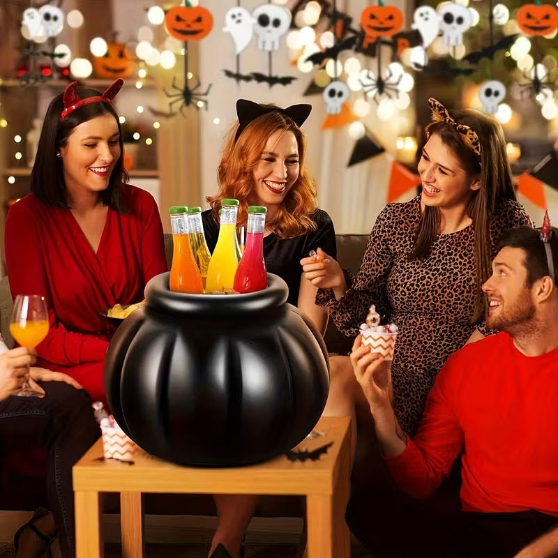 Inflatable Witch Cauldron Halloween Party Decoration (2pcs)