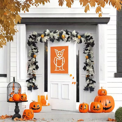 Black & White Maple Leaf Garland Set