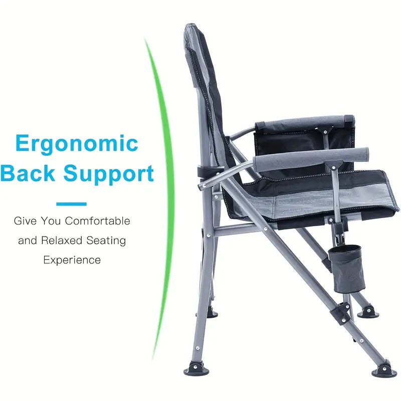 Folding Chair with Cup Holder and Armrests