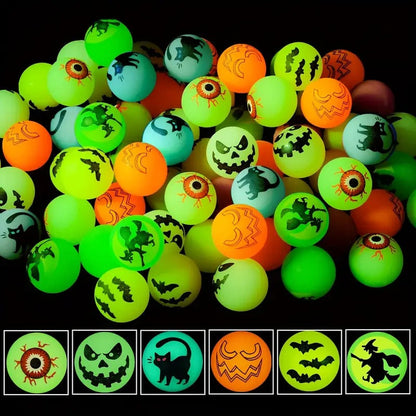 Glowing Halloween Bouncing Balls (48pcs)