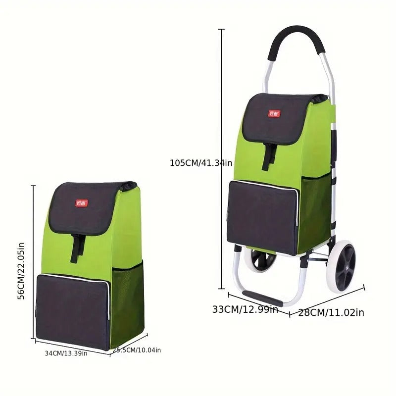 Folding Shopping Cart with Waterproof Trolley Bag