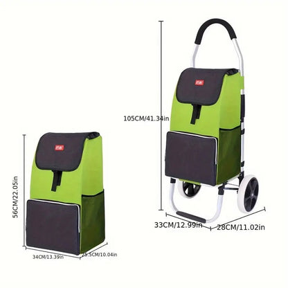 Folding Shopping Cart with Waterproof Trolley Bag