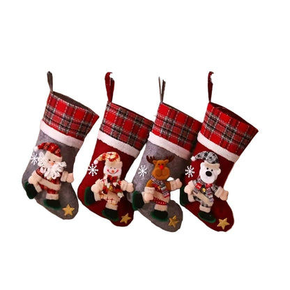 Boho Cotton Christmas Stockings Set of 4
