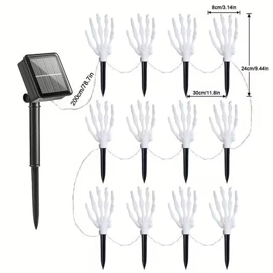 Halloween Skeleton Hand Solar Pathway Lights (12pcs)