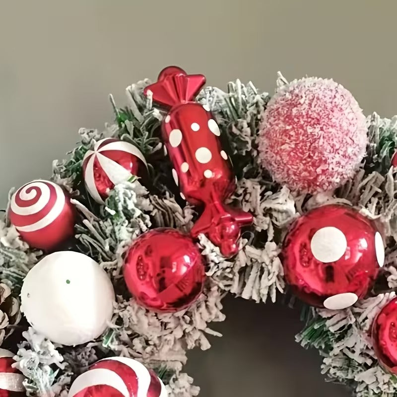 Classic Flocked Christmas Wreath Door & Wall Decor