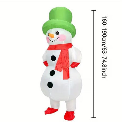 Adult Inflatable Christmas Snowman Costume