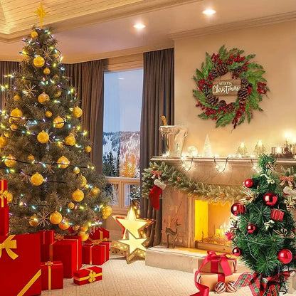 Christmas Wreath with Pinecones & Berries