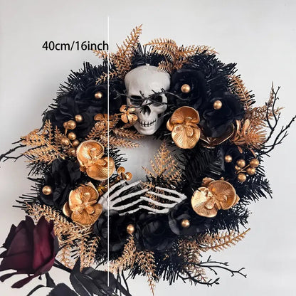 Gothic Halloween Wreath Door Hanging Decoration