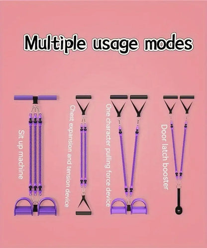 Chest Expander Pedal Resistance Band Home Fitness