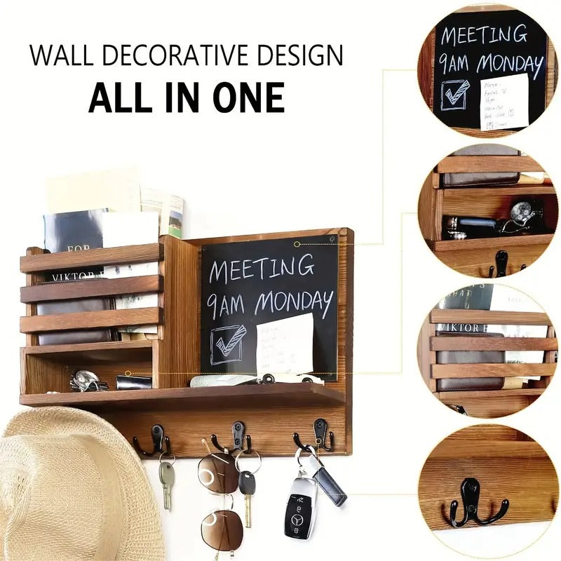 Wooden Key Holder Wall Mount