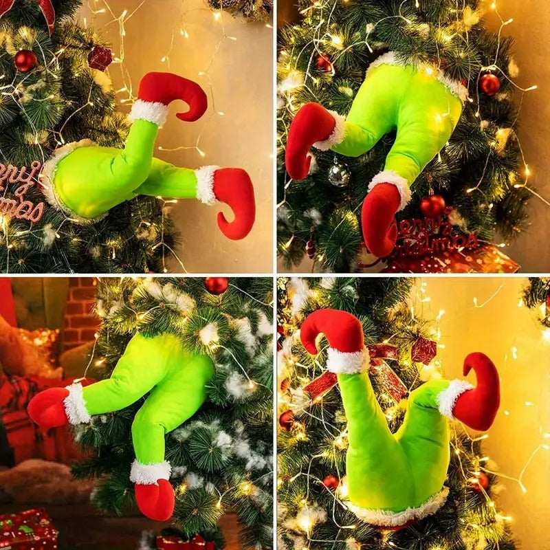 Plush Elf Leg Decoration Christmas Tree Ornament