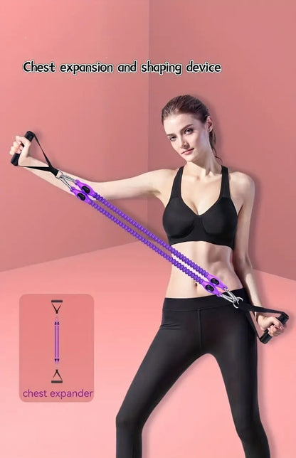 Chest Expander Pedal Resistance Band Home Fitness