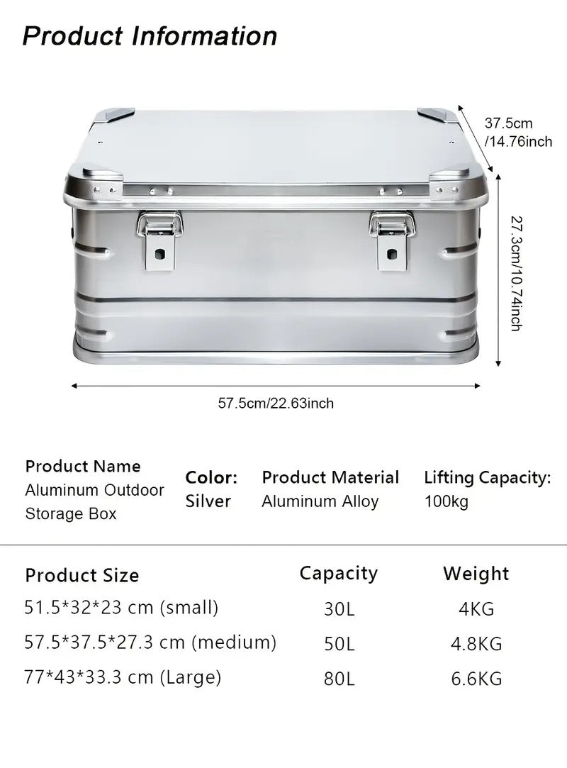 Camping Travel Aluminum Alloy Storage Box