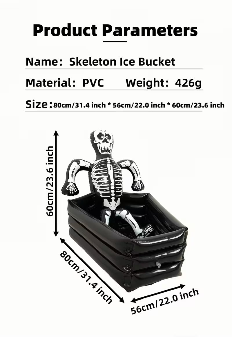 Giant Inflatable Skeleton Ice Bucket Decoration