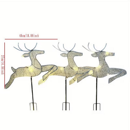 3-in-1 Christmas Reindeer Outdoor Decoration