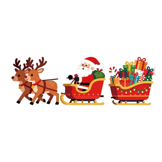 Christmas Santa Sleigh Outdoor Decoration Set