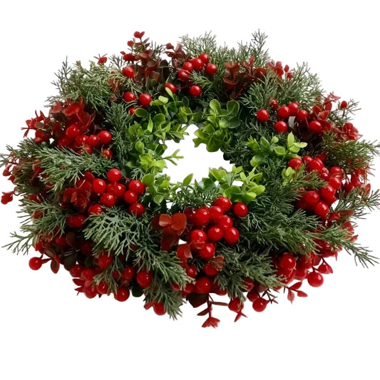 Luxury Christmas Wreath Red Berries Pine Cones