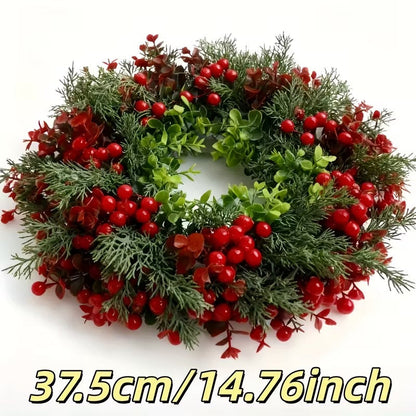 Luxury Christmas Wreath Red Berries Pine Cones