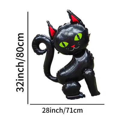 Black Cat Foil Balloons Party Decoration Set (2pcs)