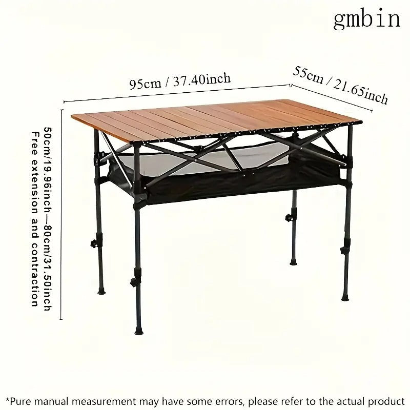 Adjustable Height Folding Camping Table