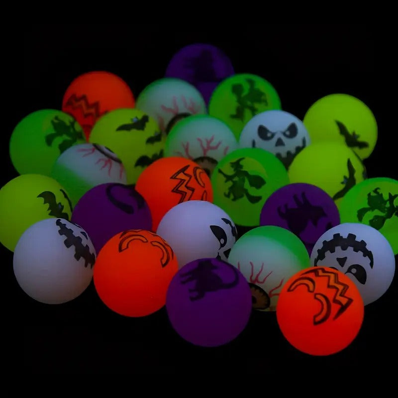 Glowing Halloween Bouncing Balls (48pcs)