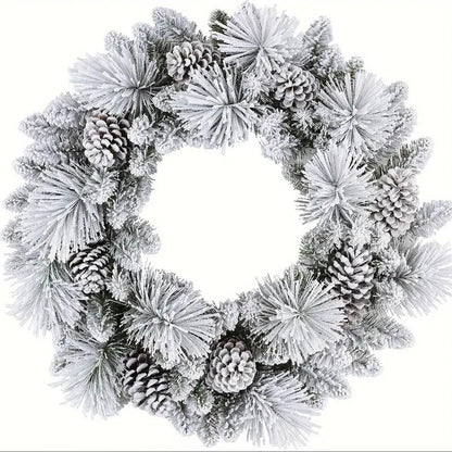 Classic Halloween Autumn Frosted Pine Wreath