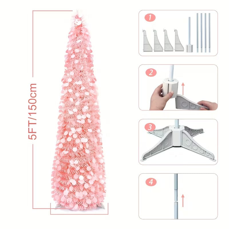 Pink Pop-Up Christmas Tree