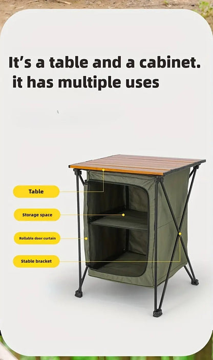 Storage Cabinet Table Camping