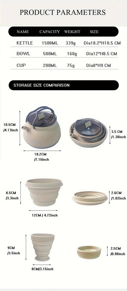 Silicone Folding Kettle 1.5L Ultra-Portable