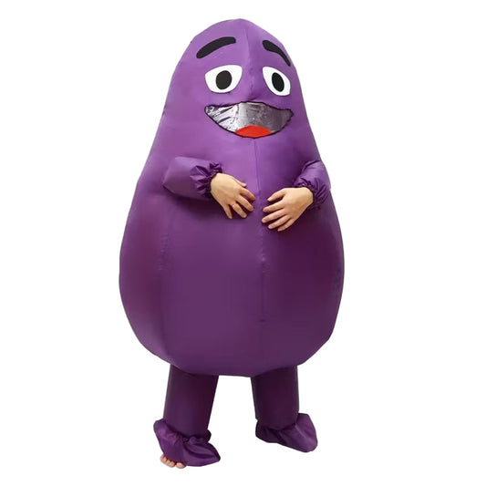 Cartoon Potato Halloween Costume with Glasses