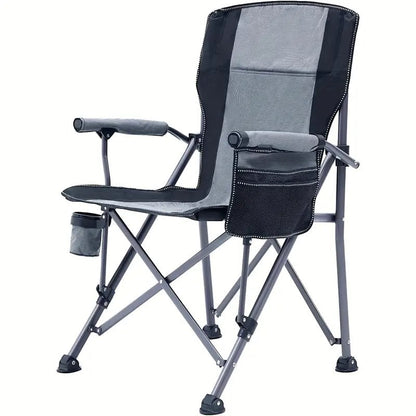 Folding Chair with Cup Holder and Armrests