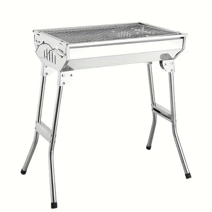 Portable Foldable Stainless Steel Grill for Outdoor Use