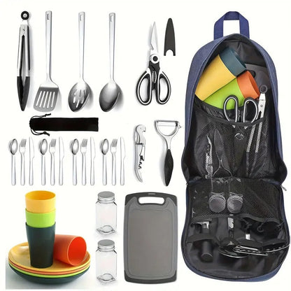 Camping Cooking Set Outdoor Kitchen Utensils (31pcs)
