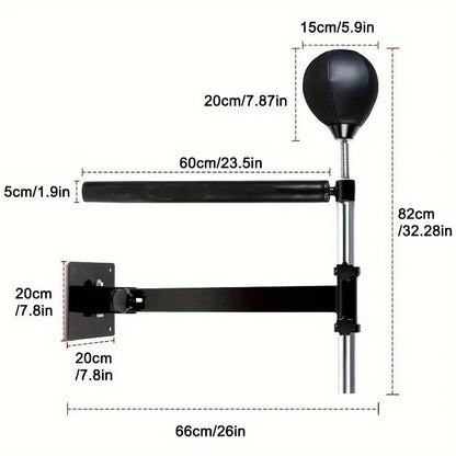 Wall-Mounted Adjustable Height Speed Bag Platform