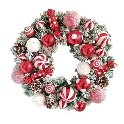 Classic Flocked Christmas Wreath Door & Wall Decor