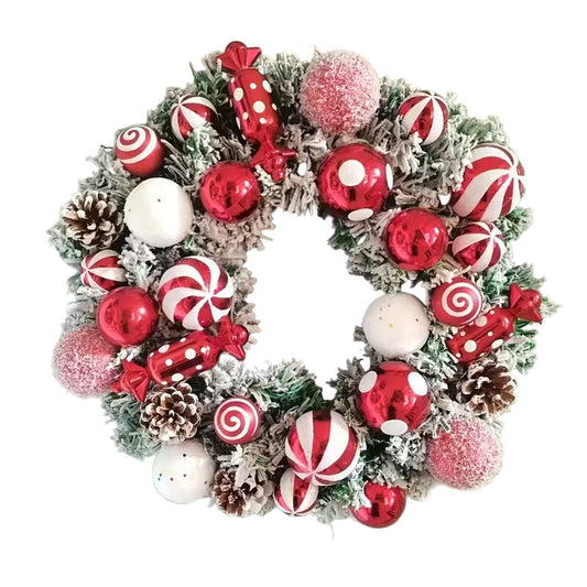 Classic Flocked Christmas Wreath Door & Wall Decor