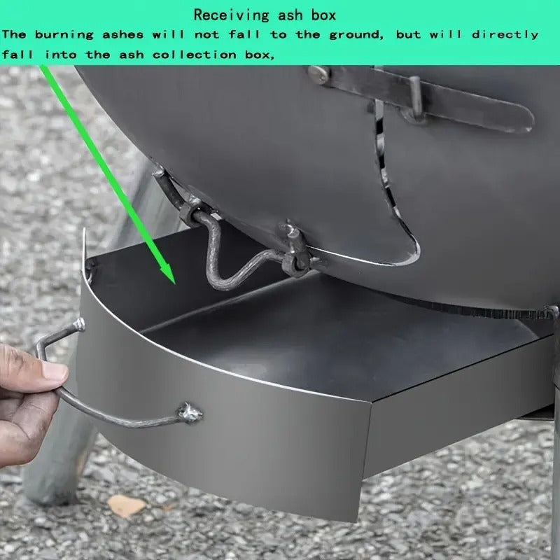 Portable Cast Iron Firewood Stove for Outdoor Cooking