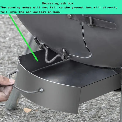 Portable Cast Iron Firewood Stove for Outdoor Cooking