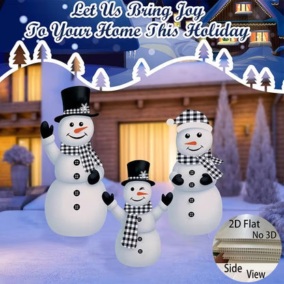 2D Christmas Snowman Yard Decoration Set