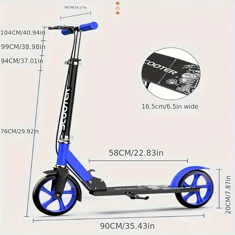 Adult Foldable Kick Scooter with Hand Brake