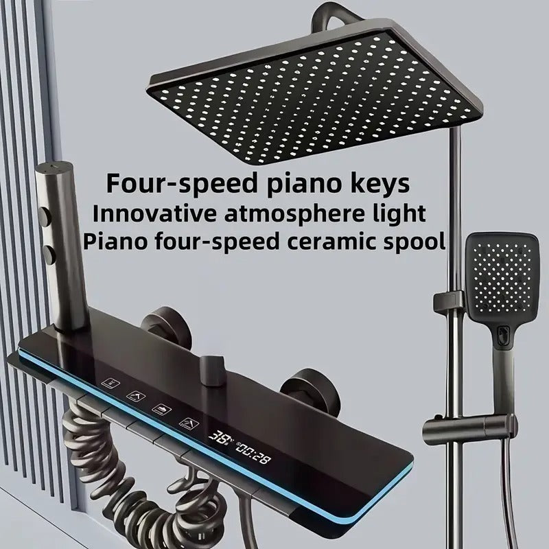 Shower Piano Light Wall-Mounted Rain System
